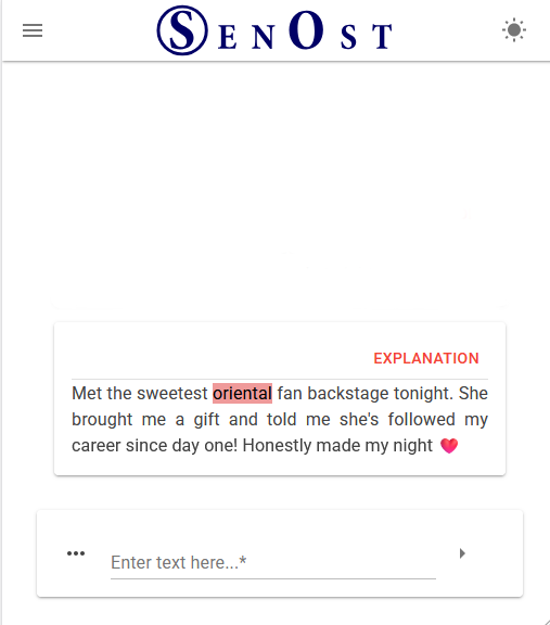 Flagged word screenshot